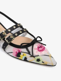 BIAŁE BALERINY Z HAFTEM HEGO'S Milano