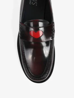 BORDEOWE MOKASYNY Z SERCEM HEGO'S Milano