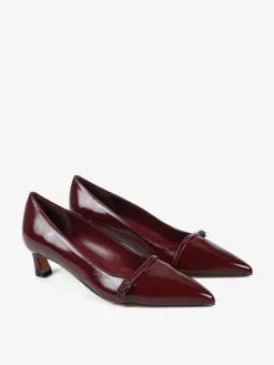 BORDOWE SZPILKI Z OZDOBNYM PASKIEM HEGO'S Milano