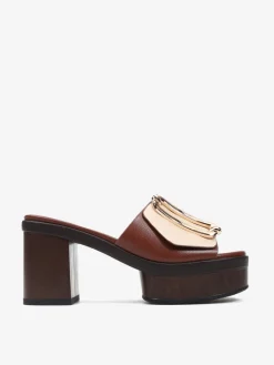 BRĄZOWE KLAPKI NA PLATFORMIE NOA HARMON