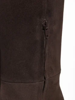 BRĄZOWE KOZAKI NA NISKIM OBCASIE HEGO'S MILANO