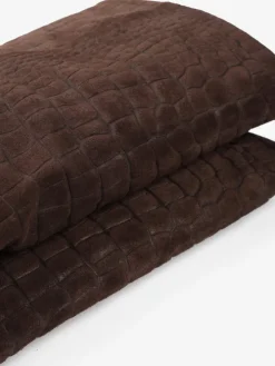 BRĄZOWE KOZAKI Z TŁOCZONEGO ZAMSZU HEGO'S MILANO