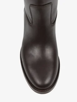 BRĄZOWE KOZAKI Z UKRYTĄ KOTURNĄ HEGO'S MILANO