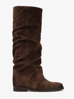 BRĄZOWE KOZAKI Z UKRYTĄ KOTURNĄ HEGO'S MILANO