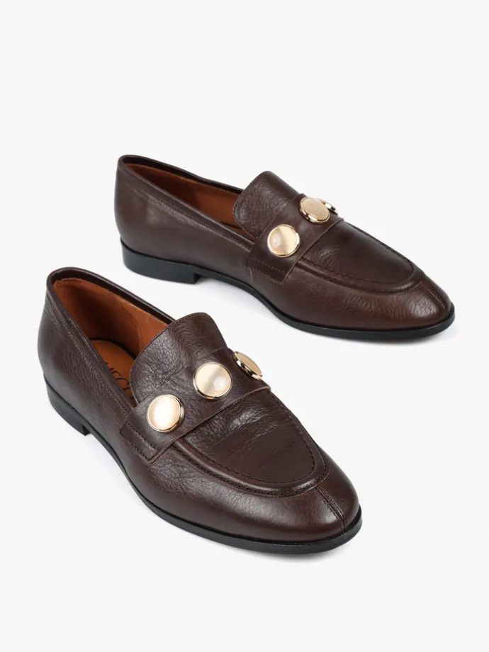 BRĄZOWE MOKASYNY HEGO'S Milano