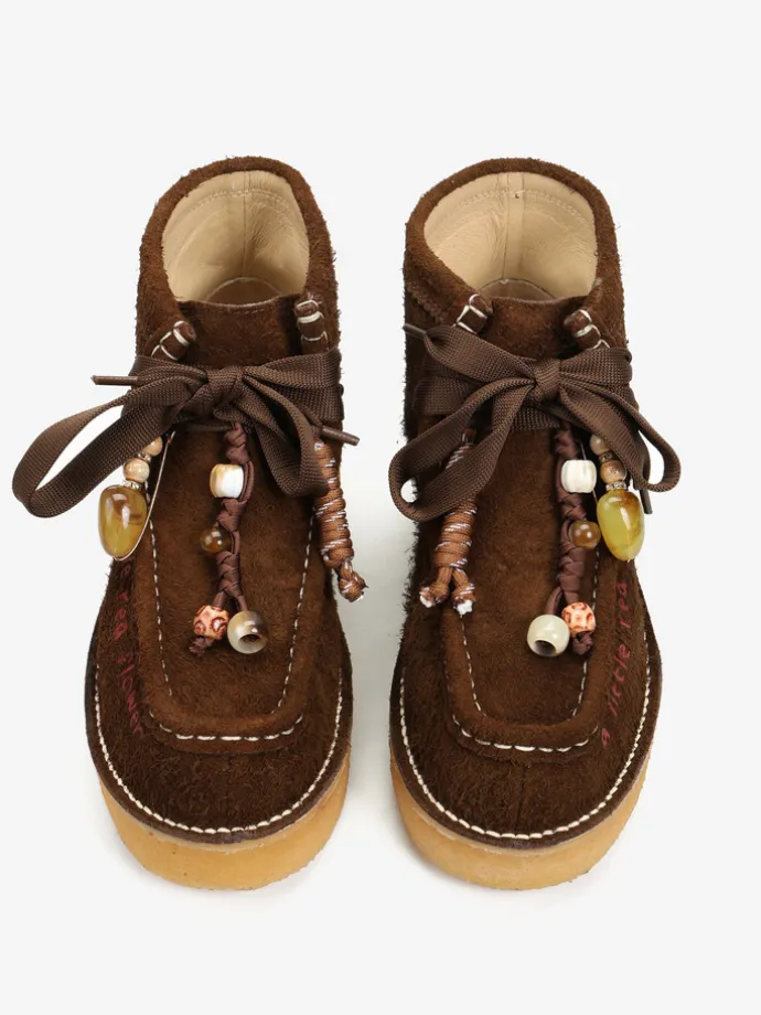 BRĄZOWE ŚNIEGOWCE NA PLATFORMIE NANKU