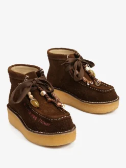 BRĄZOWE ŚNIEGOWCE NA PLATFORMIE NANKU