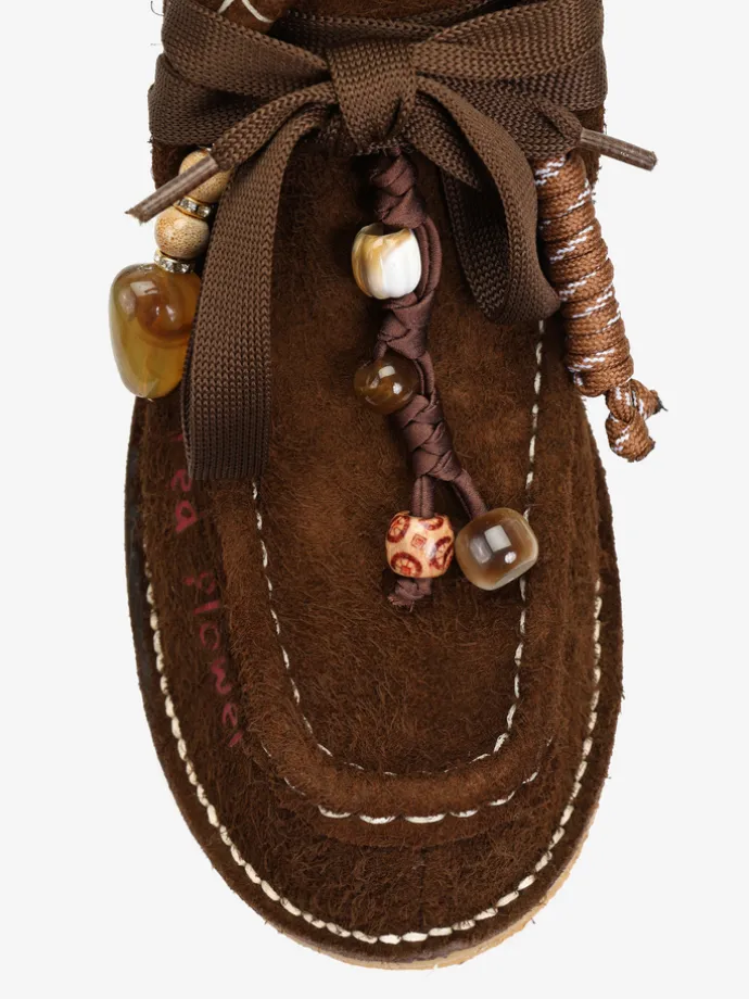 BRĄZOWE ŚNIEGOWCE NA PLATFORMIE NANKU