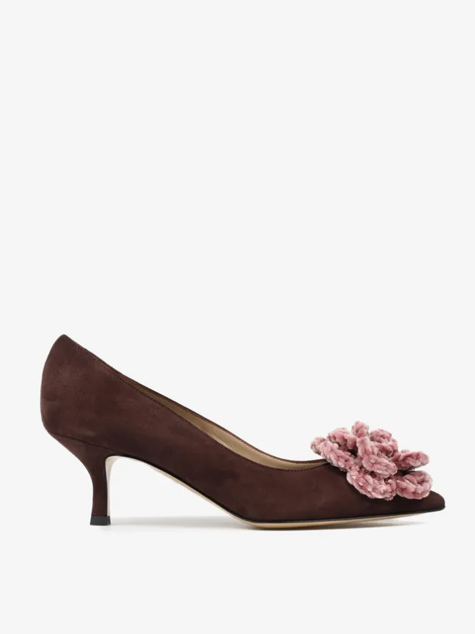 BRĄZOWE SZPILKI NA NISKIM OBCASIE HEGO'S Milano