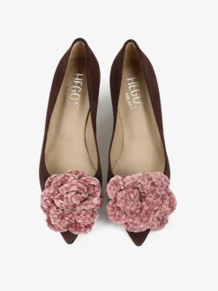 BRĄZOWE SZPILKI NA NISKIM OBCASIE HEGO'S Milano