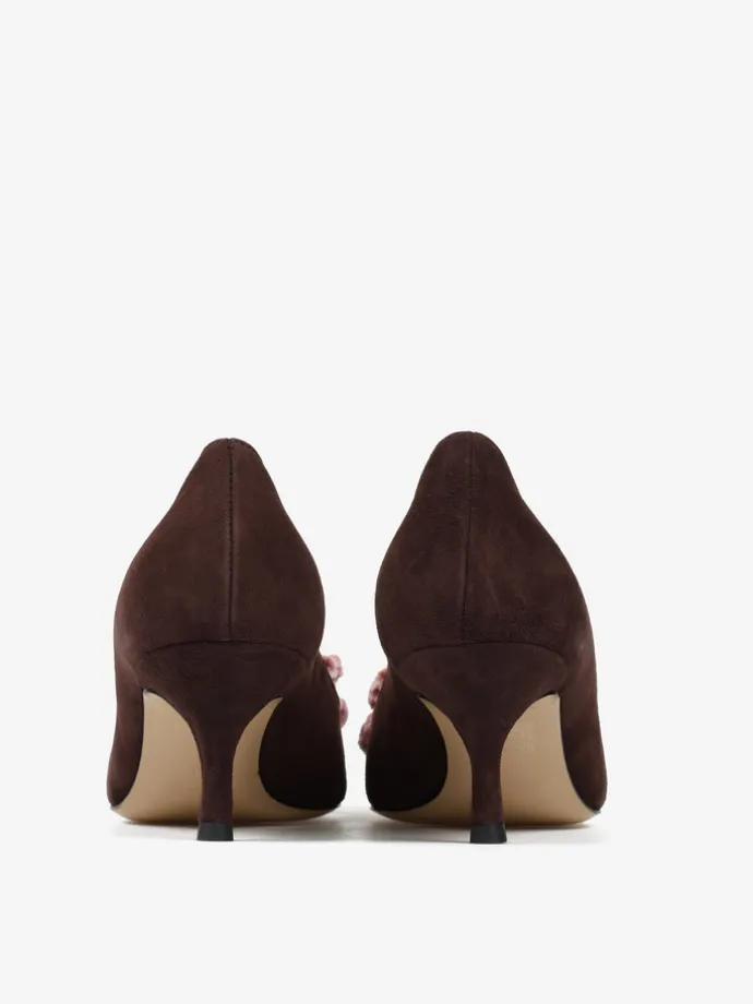 BRĄZOWE SZPILKI NA NISKIM OBCASIE HEGO'S Milano