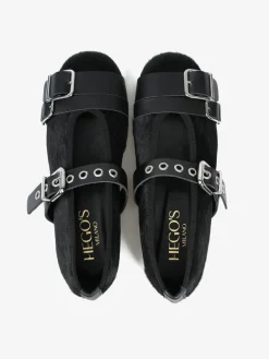 CZARNE BALERINY MARY JANE HEGO'S Milano