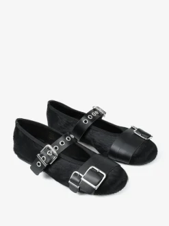 CZARNE BALERINY MARY JANE HEGO'S Milano