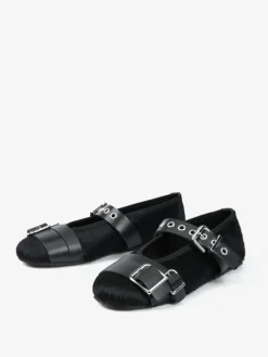 CZARNE BALERINY MARY JANE HEGO'S Milano