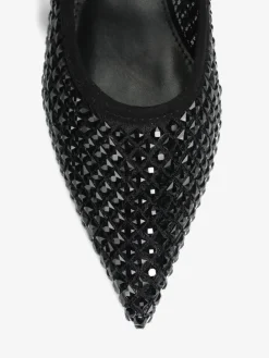 CZARNE BALERINY Z KAMIENIAMI HEGO'S MILANO