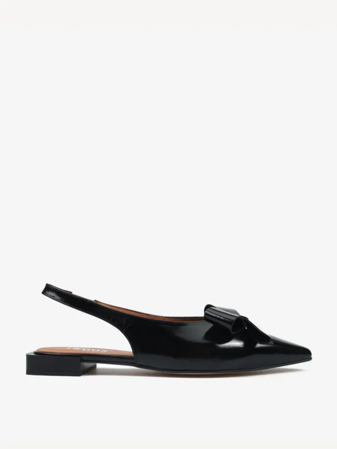 CZARNE BALERINY Z KOKARDĄ HEGO'S Milano