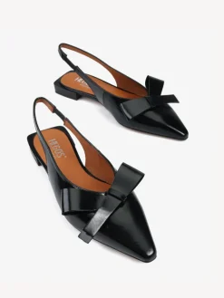 CZARNE BALERINY Z KOKARDĄ HEGO'S Milano