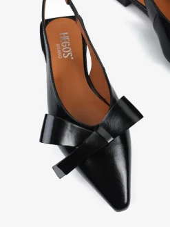 CZARNE BALERINY Z KOKARDĄ HEGO'S Milano