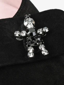 CZARNE BALERINY Z OZDOBĄ RAS