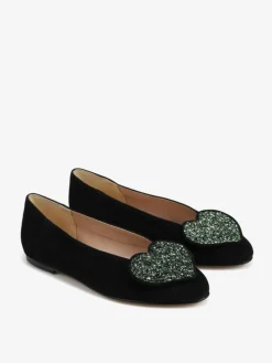 CZARNE BALERINY Z SERCEM HEGO'S MILANO