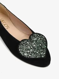 CZARNE BALERINY Z SERCEM HEGO'S MILANO