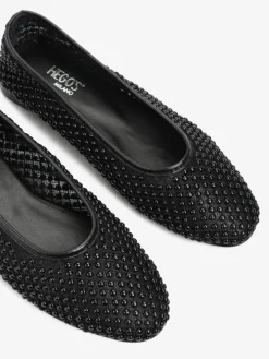 CZARNE BALERINY Z SIATKI HEGO'S Milano