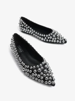 CZARNE BALERINY Z ĆWIEKAMI HEGO'S Milano