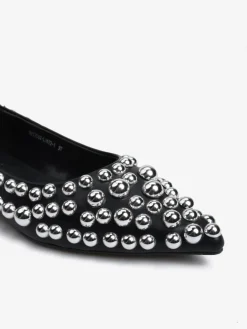 CZARNE BALERINY Z ĆWIEKAMI HEGO'S Milano