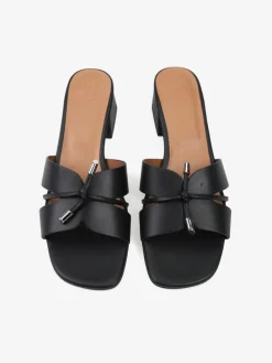 CZARNE KLAPKI NA OBCASIE HEGO'S Milano