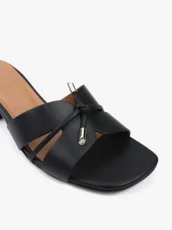 CZARNE KLAPKI NA OBCASIE HEGO'S Milano