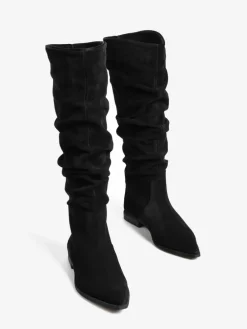 CZARNE KOZAKI Z MARSZONĄ CHOLEWKĄ HEGO'S MILANO