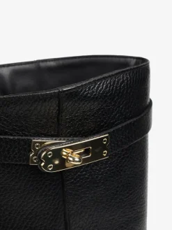 CZARNE KOZAKI Z UKRYTĄ KOTURNĄ HEGO'S MILANO