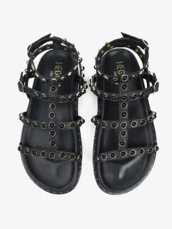 CZARNE SANDAŁY HEGO'S Milano