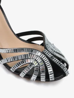 CZARNE SANDAŁY Z KAMIENIAMI HEGO'S Milano