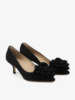 CZARNE SZPILKI NA NISKIM OBCASIE HEGO'S MILANO