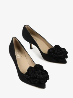 CZARNE SZPILKI NA NISKIM OBCASIE HEGO'S MILANO