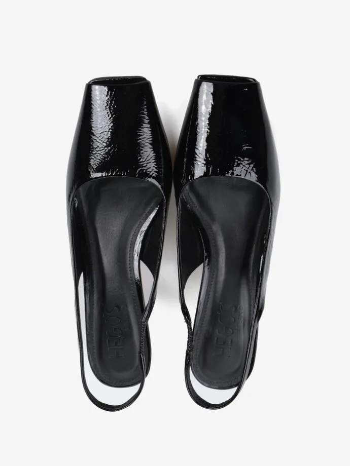 CZARNE SZPILKI Z ODKRYTYM PALCEM HEGO'S Milano