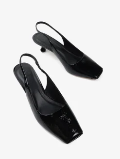 CZARNE SZPILKI Z ODKRYTYM PALCEM HEGO'S Milano