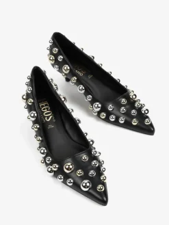 CZARNE SZPILKI Z OZDOBAMI HEGO'S MILANO