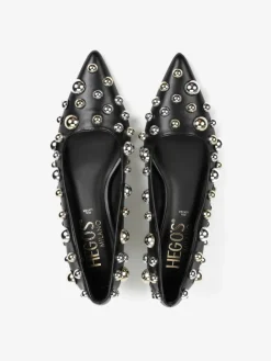 CZARNE SZPILKI Z OZDOBAMI HEGO'S MILANO