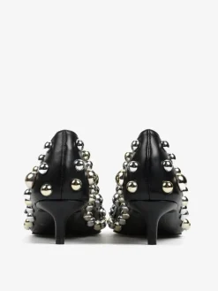 CZARNE SZPILKI Z OZDOBAMI HEGO'S MILANO