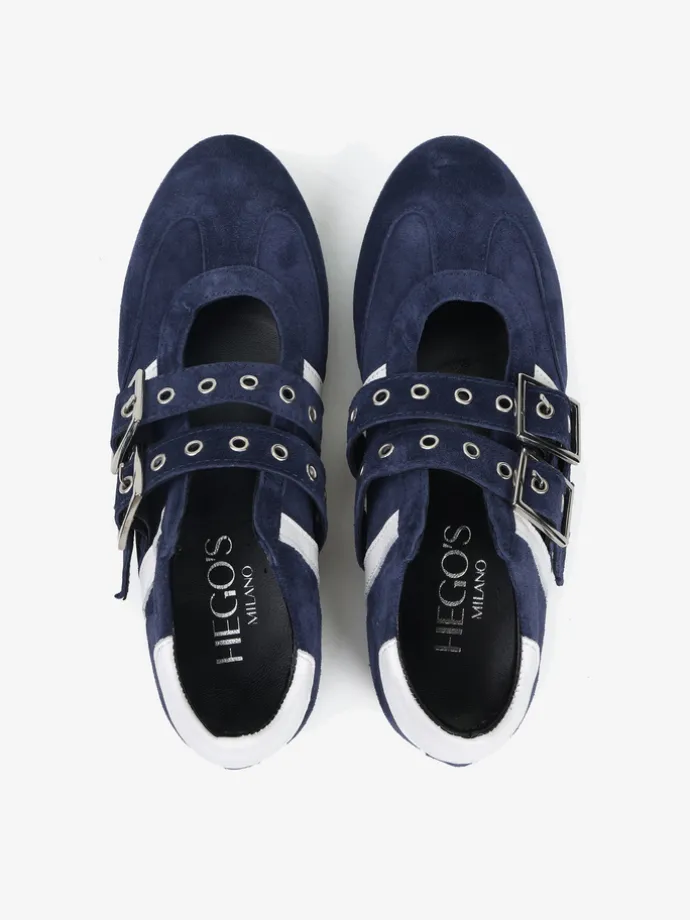 GRANATOWE BALERINY HEGO'S Milano