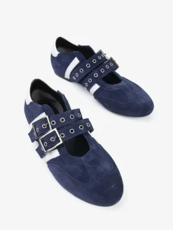 GRANATOWE BALERINY HEGO'S Milano