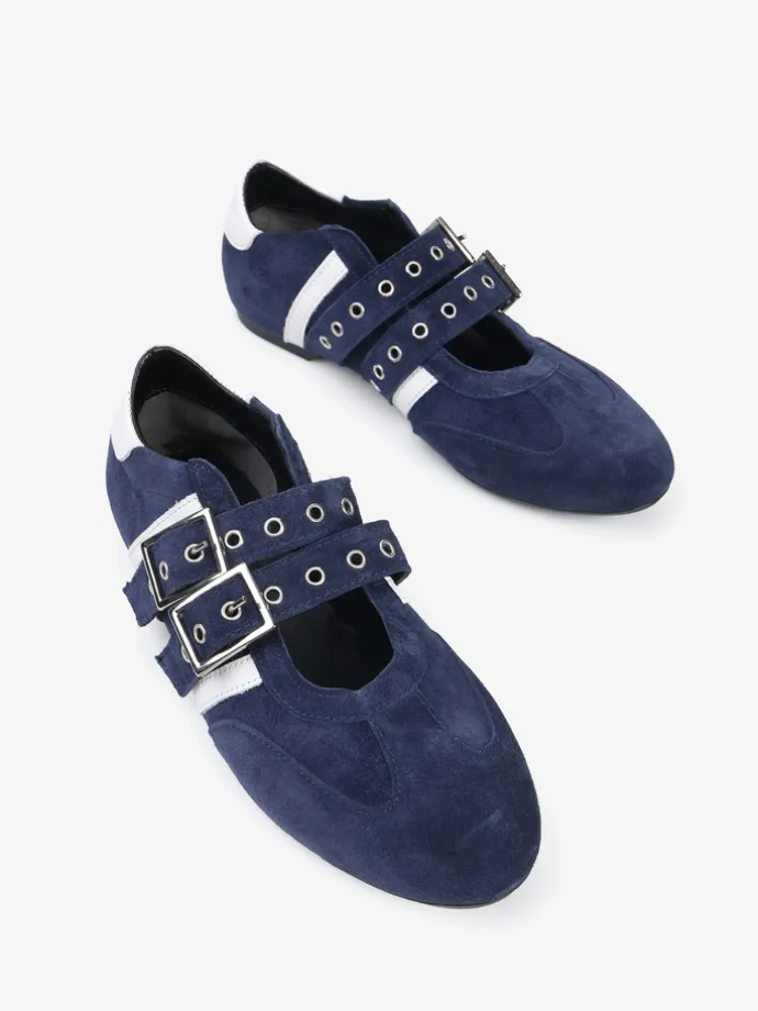 GRANATOWE BALERINY HEGO'S Milano