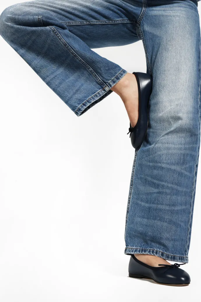 GRANATOWE BALERINY HEGO'S Milano