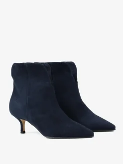 GRANATOWY BOTKI NA NISKIM OBCASIE HEGO'S Milano