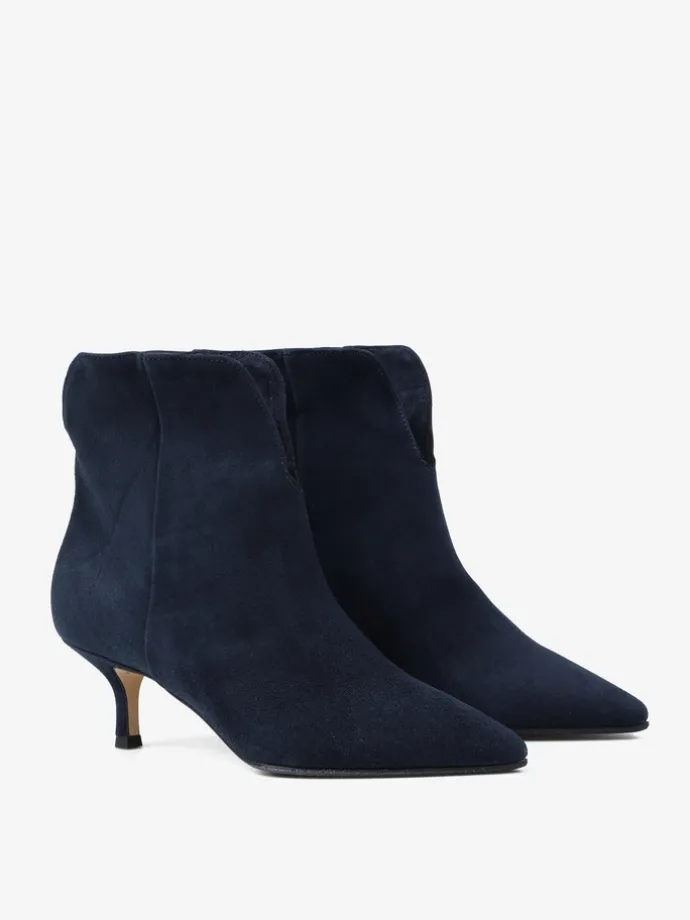 GRANATOWY BOTKI NA NISKIM OBCASIE HEGO'S Milano