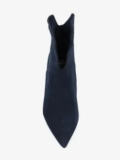 GRANATOWY BOTKI NA NISKIM OBCASIE HEGO'S Milano