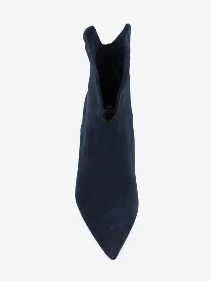 GRANATOWY BOTKI NA NISKIM OBCASIE HEGO'S Milano