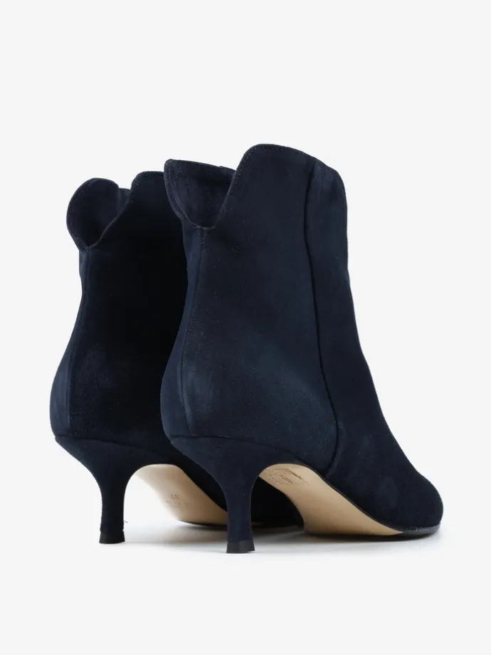 GRANATOWY BOTKI NA NISKIM OBCASIE HEGO'S Milano